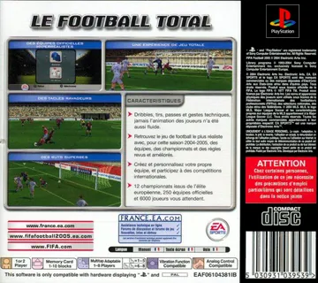 FIFA Soccer 2005 (US) box cover back